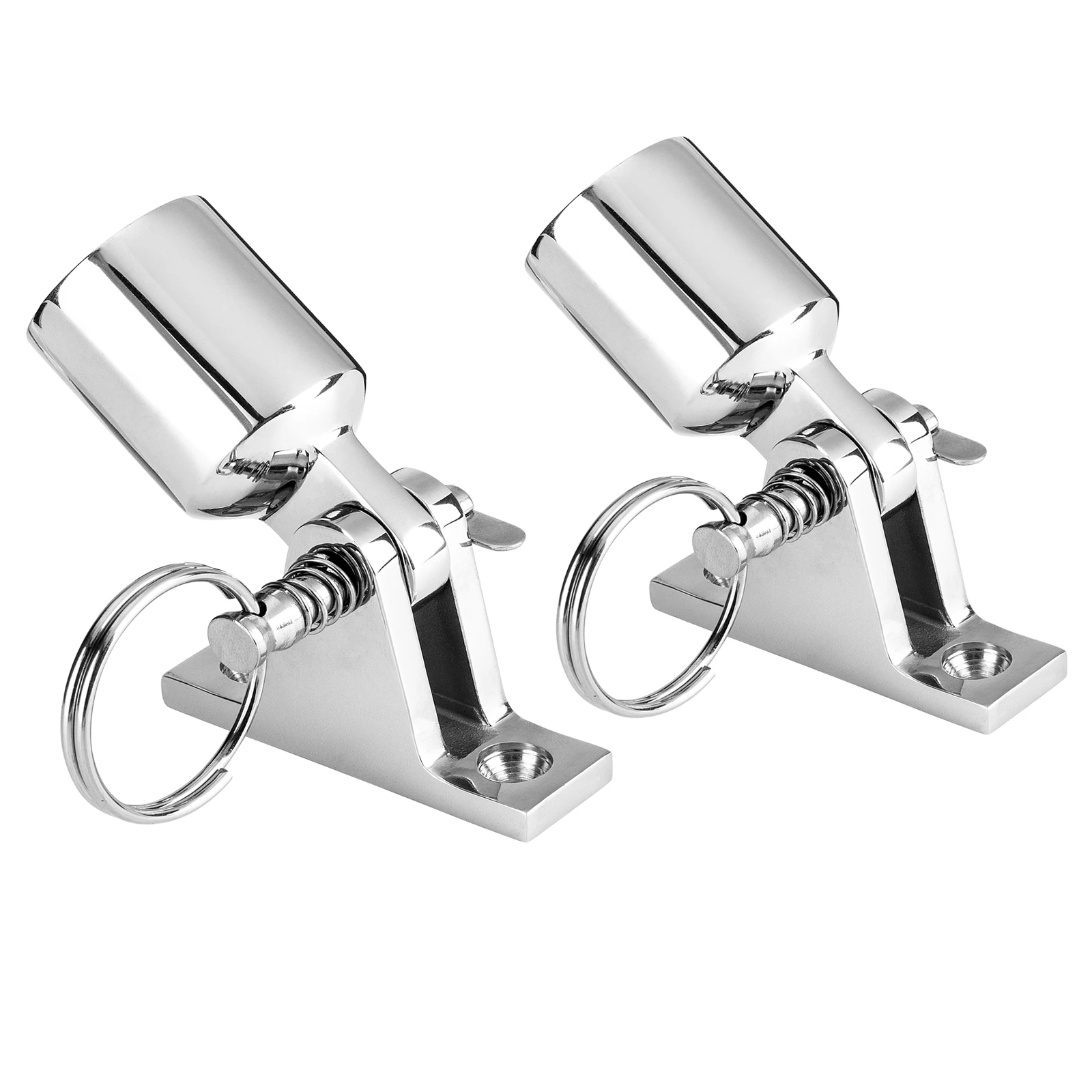 Bimini Top Eye End Cap Fits 1 Inches(25mm) with Bimini Top Deck Hinge, Bimini Top Fitting (2 Pairs)