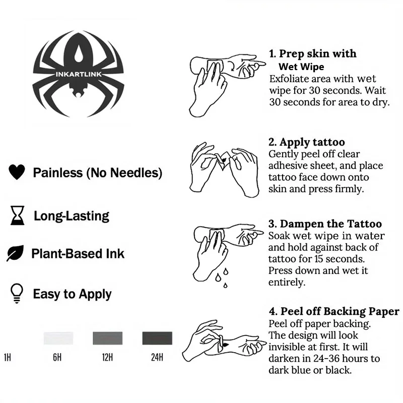 The devil is out of body Temporary Tattoo,Lasts To 15 Days New Technology Magic Waterproof Semi Permanent Sticker. 6