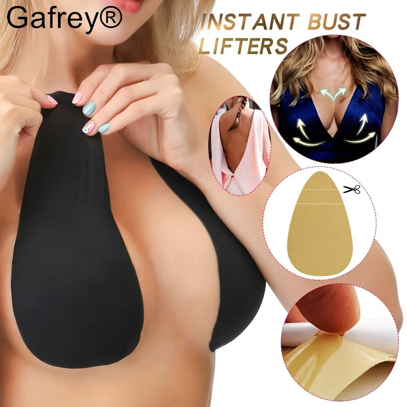

Women's Adhesive Bra Push Up Bra Large Size Strapless Bra Water Drop Shaped Invisible Breast Pads Silicone Lifting Nipple Cover