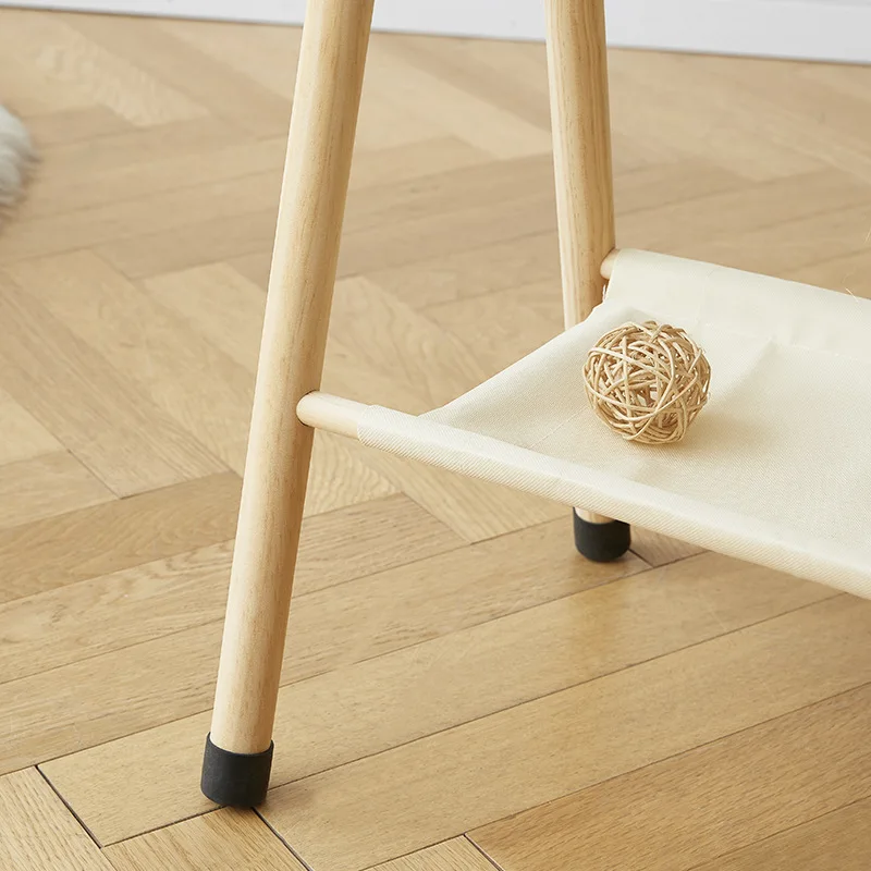 Mini Solid Wood Pet Dogs Dolls Baby Kids Clothes Coat Hanger Rack Doll House Furniture Garment Rack