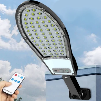 LED 태양광 야외 정원 가로등, 모션 센서, 리모컨 방수 벽 조명, 차고 투광 조명등