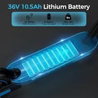 HiQiS V10 e-scooter 500W moteur 36V 10.5Ah 40KMH vitesse 30KM portée pliable EScooters 10 pouces pneu à Air Scooter électrique pour adultes 4