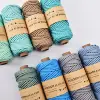 3.0MM x 50M Polyester Macrame Braid Cord for Bag making and Handmade works Thick Knitting cord 4