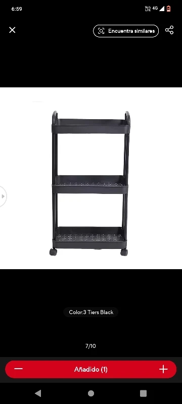 Plastic Rolling Utility Cart with Handle Storage Trolley for Office, Living Room, Kitchen, Movable Storage Organizer with Wheel photo review