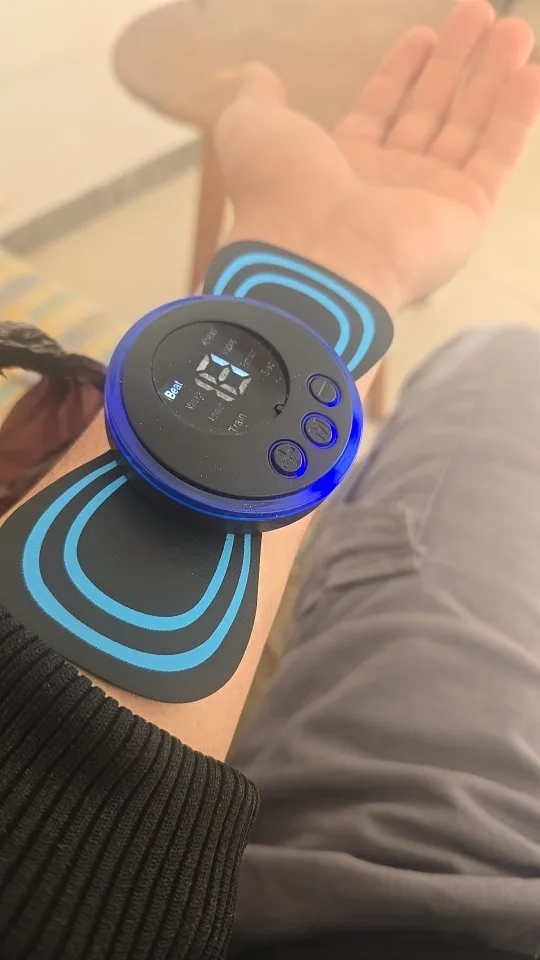 Electric EMS Neck Massager Mini Cervical Back Patch Stimulator Massageador Mat Portable Gel Pad Stickers Slim photo review