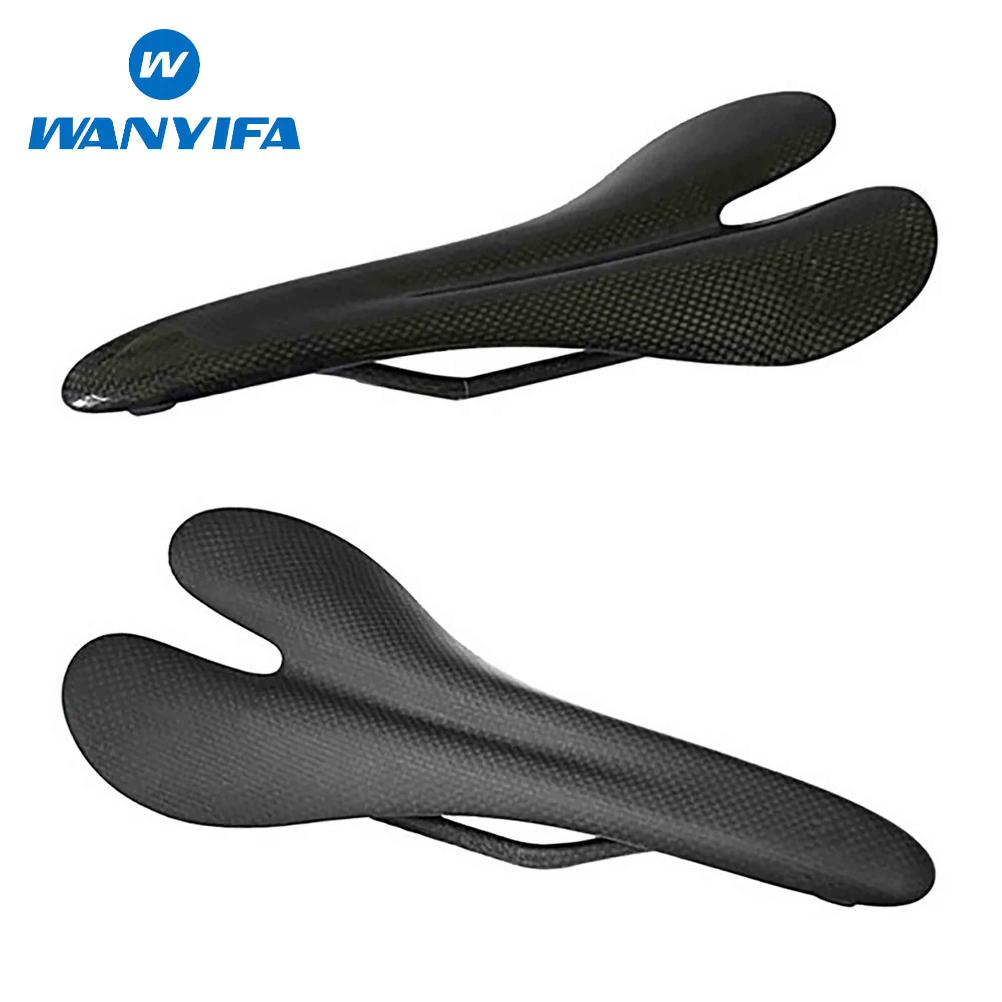 

Wanyifa 3K Carbon Fiber Bicycle Saddle Road MTB Bike Carbon Saddle Lightweight Rails Bicycle Seat