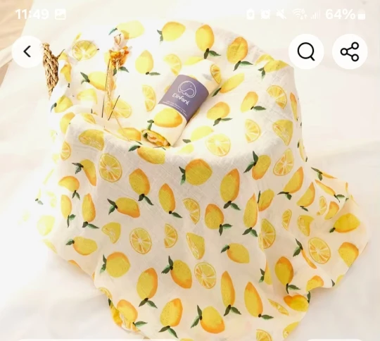 100% Cotton Muslin Swaddle Blanket - 120x110cm 2-Layer Baby Bath Wrap photo review