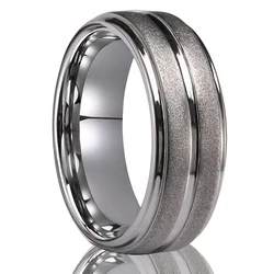 Men's Tungsten Carbide Wedding Band - Stylish Fashion Jewelry for Engagements and Special Occasions (T0103M - 8MM)