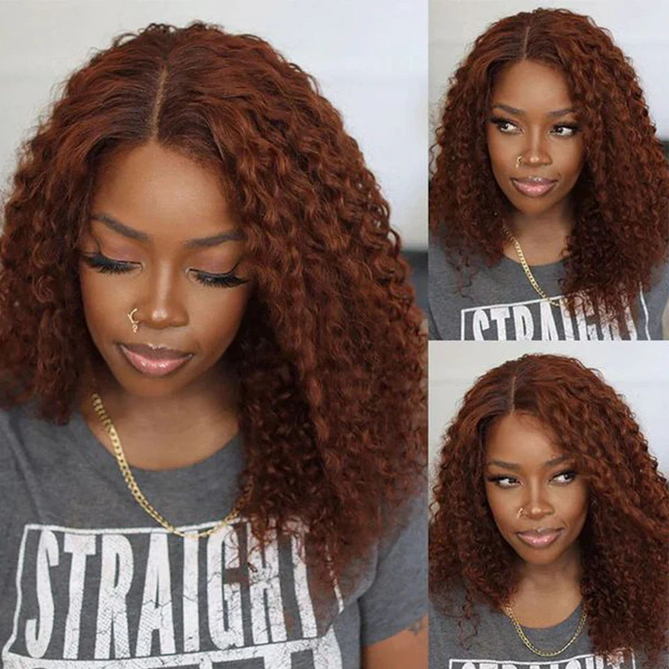 Glueless Wig Human Hair Ready To Wear Deep Wave Bob Human Hair Wig Glueless Pre-Cut 13X6X1 Lace Curly Wigs for Women
