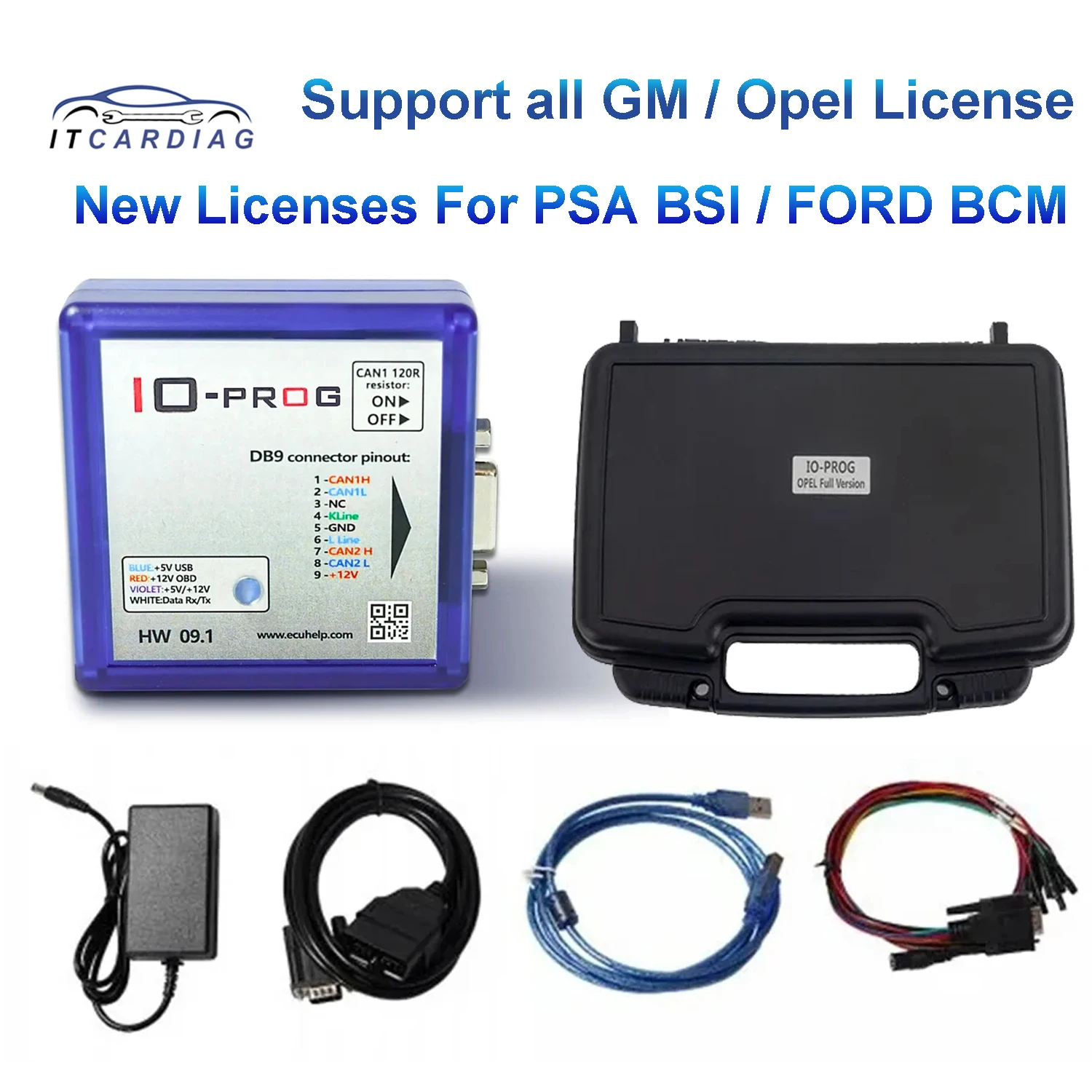 For PSA BSI Full IO-PROG Version Terminal Programmer IO PROPG Full license Io/prog for GM/Opel Ioterminal with ECU TCM BCM EPS key programmer diagnostic tool