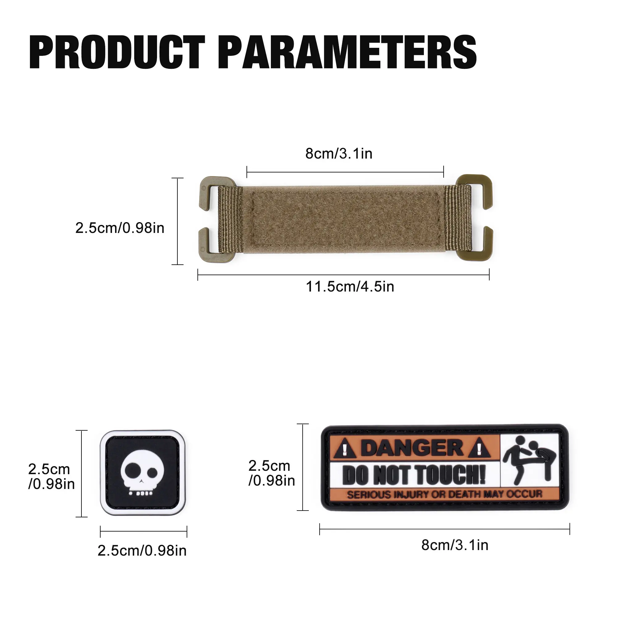 MARDINGTOP 13-Pcs Set, Patches + Molle Patch Panels