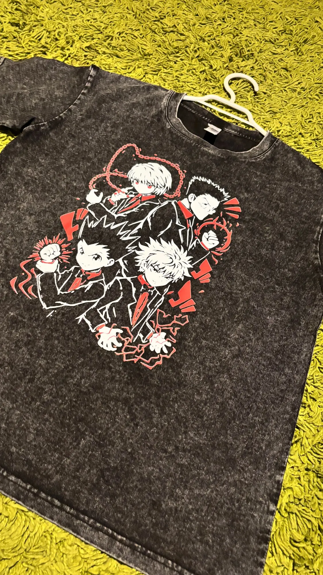 Anime Hunter × Hunter T-Shirt – Cherry Blossom X Logo | Cotton Oversized Tee with Anime Art Design