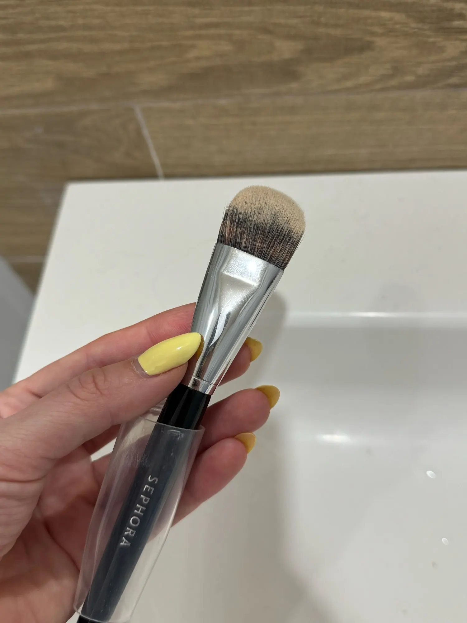 Professional Foundation Brush 47 Broom Head Liquid Foundation Shadow Repairing Brushes photo review