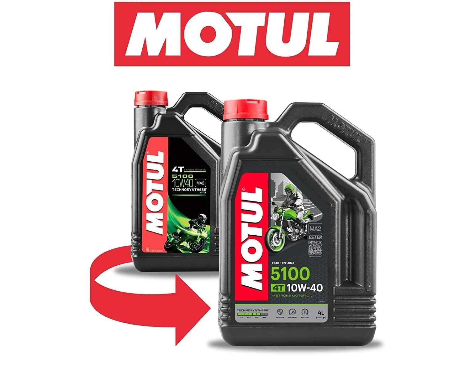 Aceite Moto 10W40 Motul 5100 4L + Filtro Aceite HF303 (Yamaha / Honda) -  Reveymo