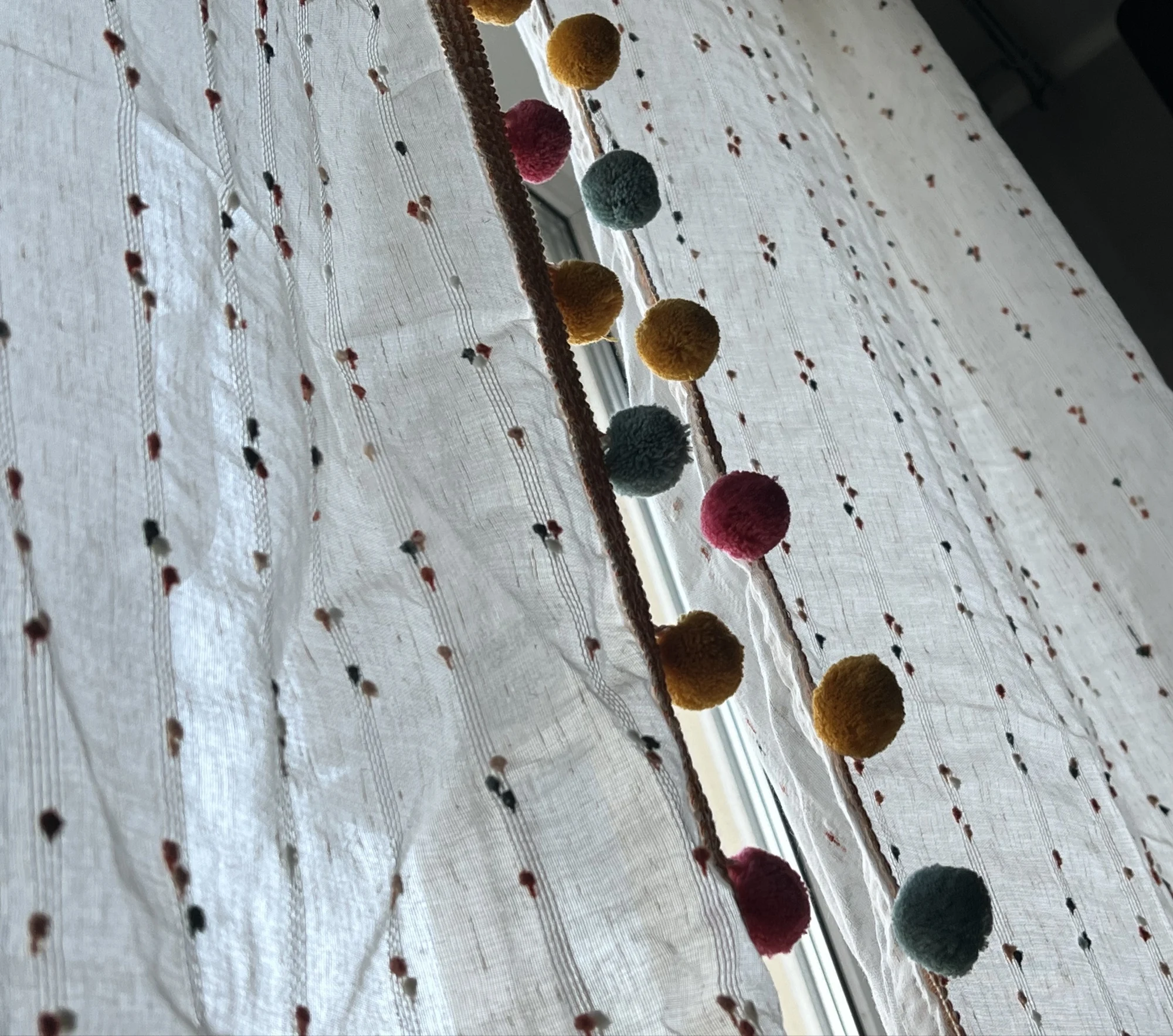 Boho Pom Pom Curtains, customer photo