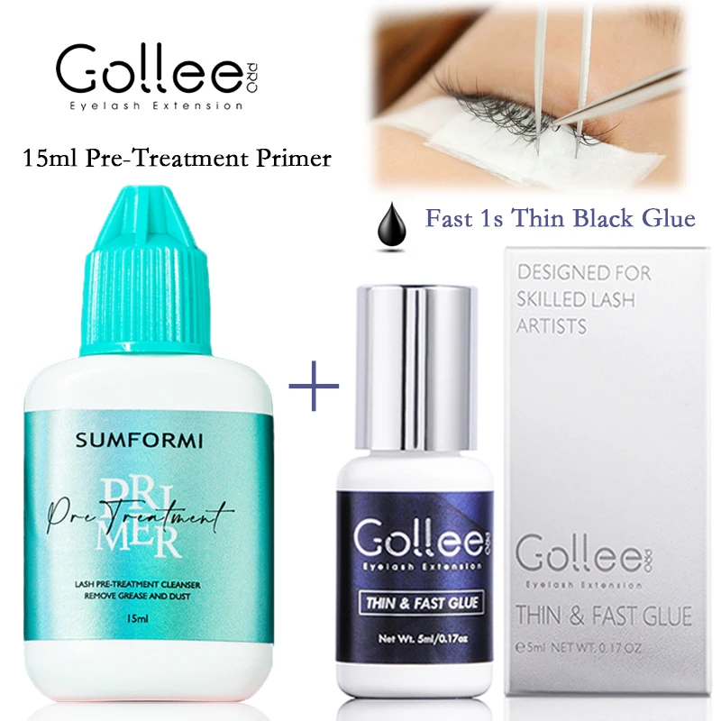 

Sumformi 1s Glue Lash Primer Extension Pre-Treatment Deep Clean Dust 15ml Lash Extension Glue Retention Eyelash Adhesive Makeup