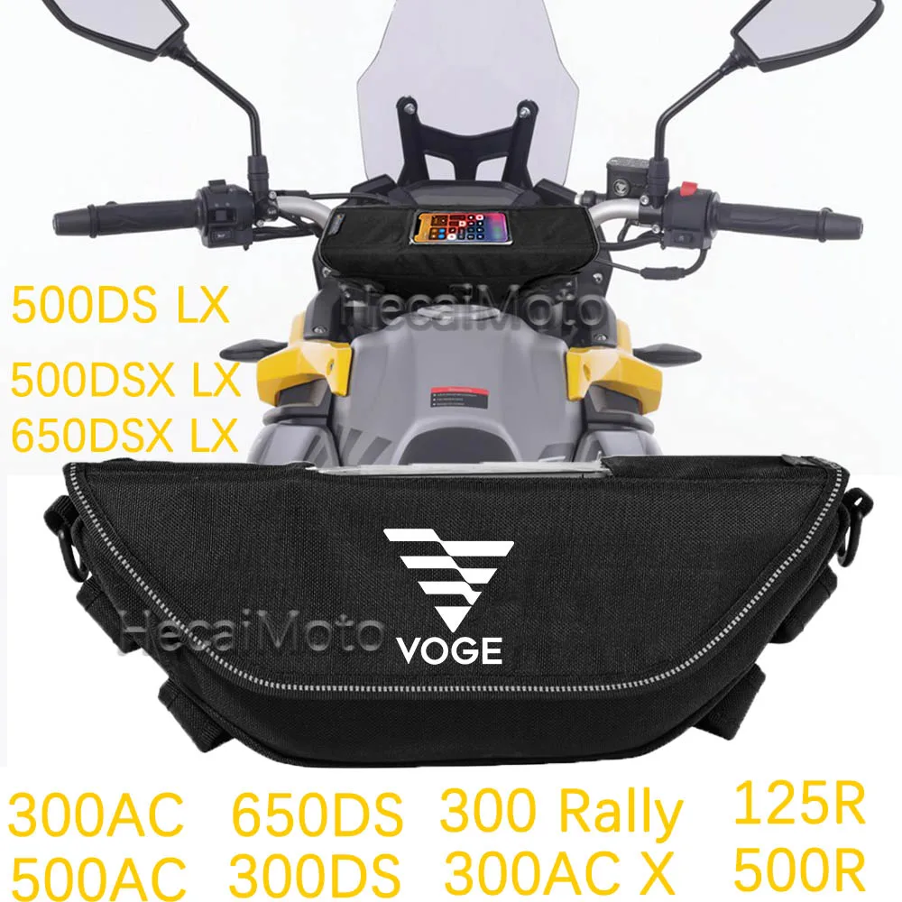 For VOGE 500DS 650DS 300Rally 500AC 300AC 300ACX 300DS 125R Motorcycle accessory Waterproof And Dustproof Handlebar Storage Bag for loncin voge 650 ds 500 r 500ds 500r 650ds motorcycle rear foot brake pedal lever step plate enlarge pad extender accessories