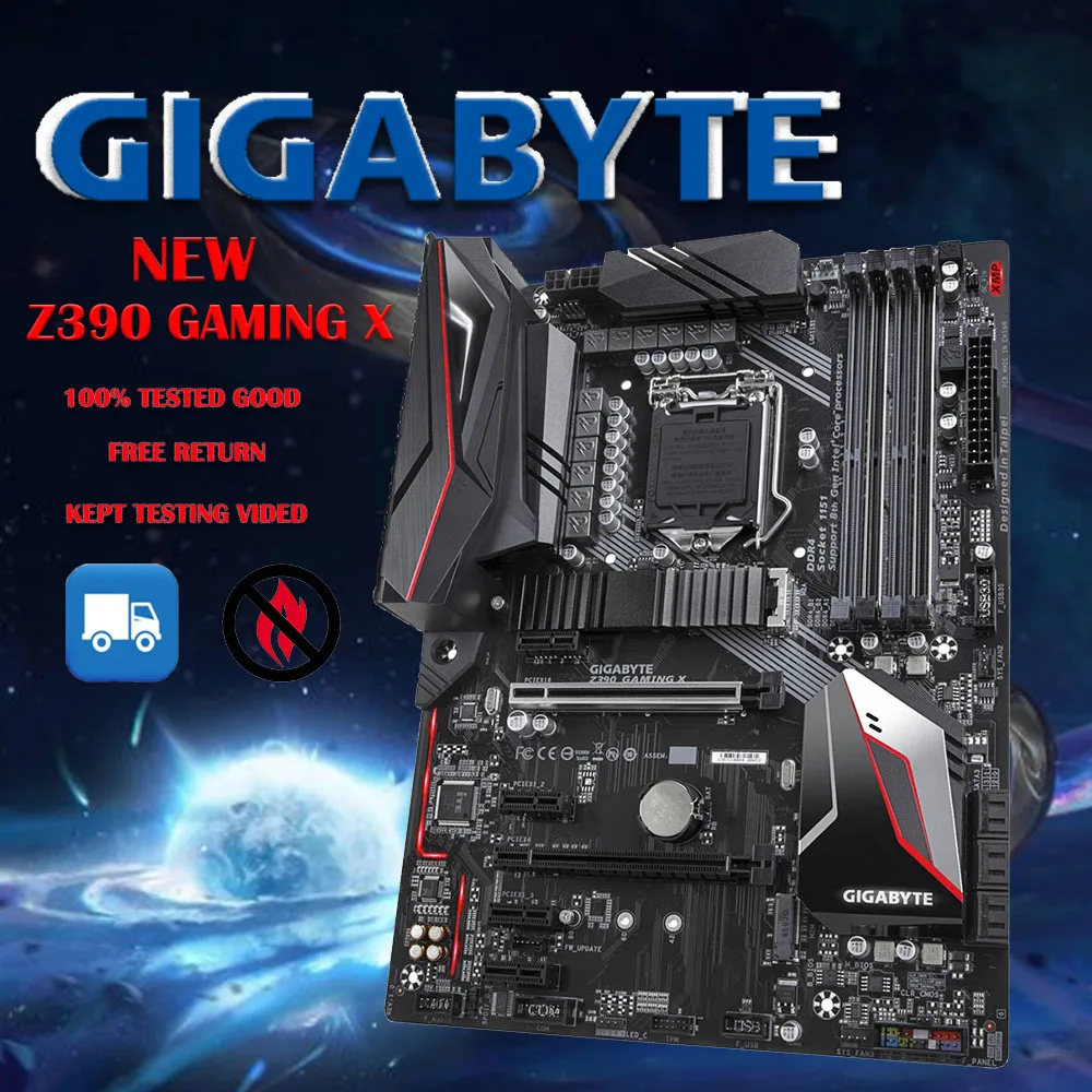 Nuovo Gigabyte Z390 Gaming X Lga1151 Scheda Madre Ddr4 Intel I9 I7 I5 I3 Cpu Intel Z390 Gaming Placa-Mtue 1151 Intel Lan M.2 Atx