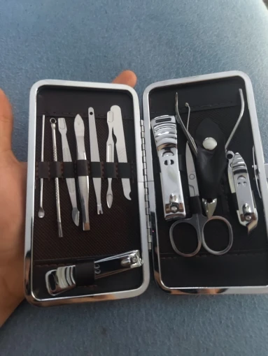 Kit Cortador De Unha Manicure Portatil Estojo Pinca Tesoura photo review