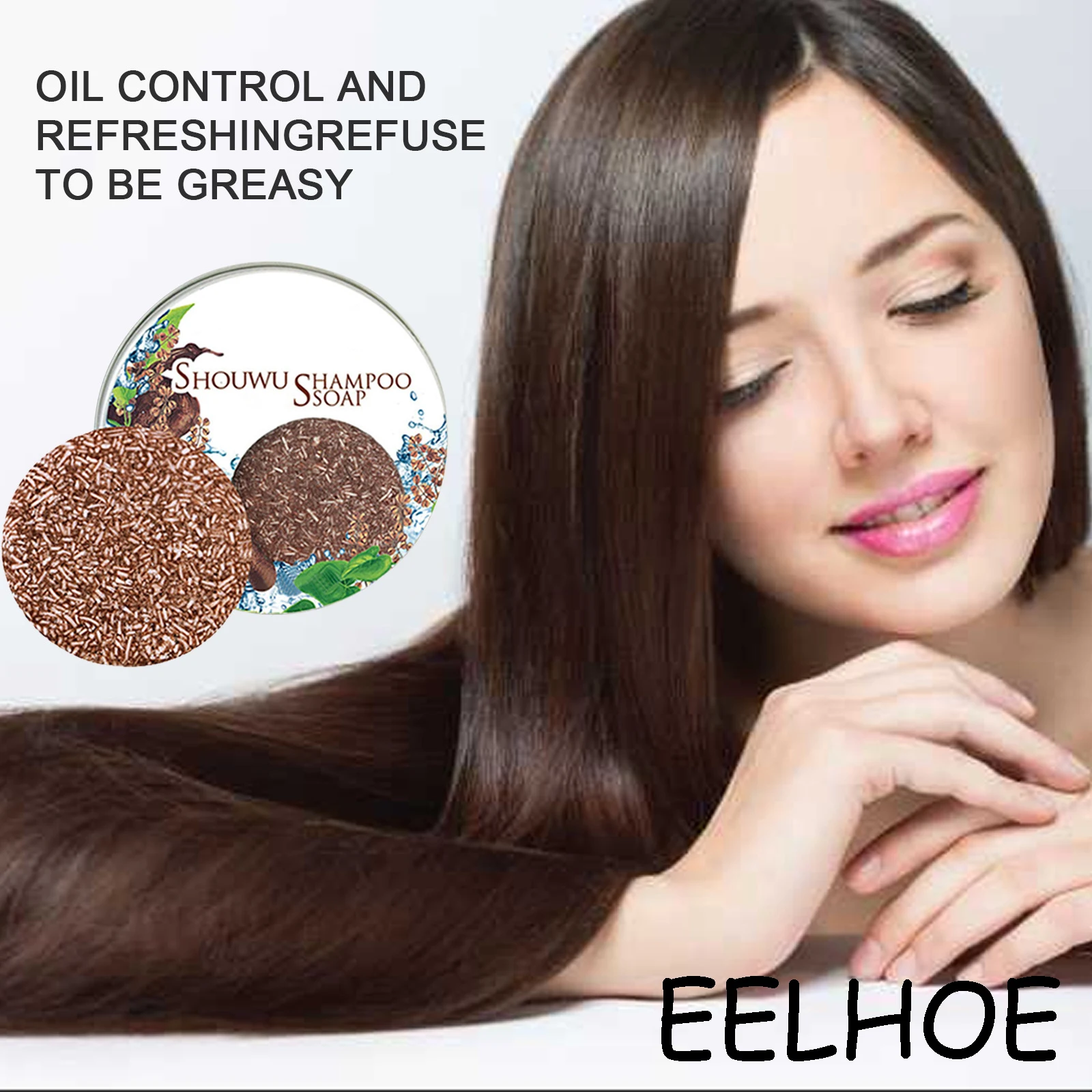 EELHOE Herbal Hair Cleaning Soap Nourishing Scalp Darkening Enhance Smoothness Prevent Hair Loss Strengthening Hair Care Soap