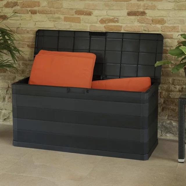 Caja de almacenamiento de jardín 280L, mueble de jardin, mueble de  almacenamiento de exterior, baul de