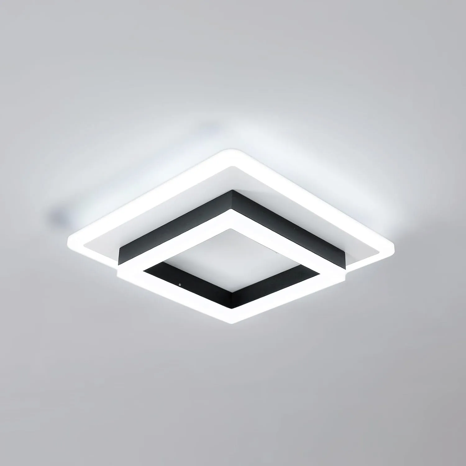 Square Acrylic Ceiling Light Modern LED Ceiling Lamp,White 6500K LED Ceiling Lights for Bedroom Office Kitchen Living Room