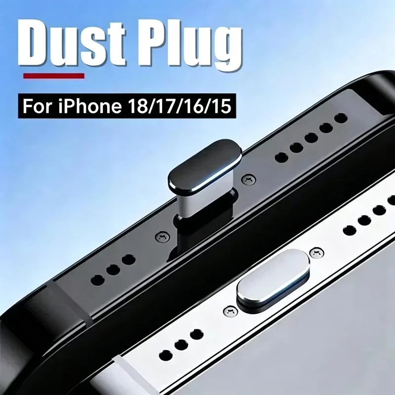 Set of 2 Metal Dust Plugs for USB Type-C Charge Ports - Premium Protection Caps