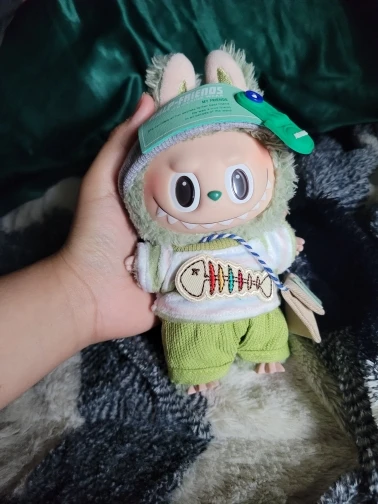 Labubu Doll Clothes: 15/17CM Idol Kpop Green Outfit Set with Bag & Accessories photo review