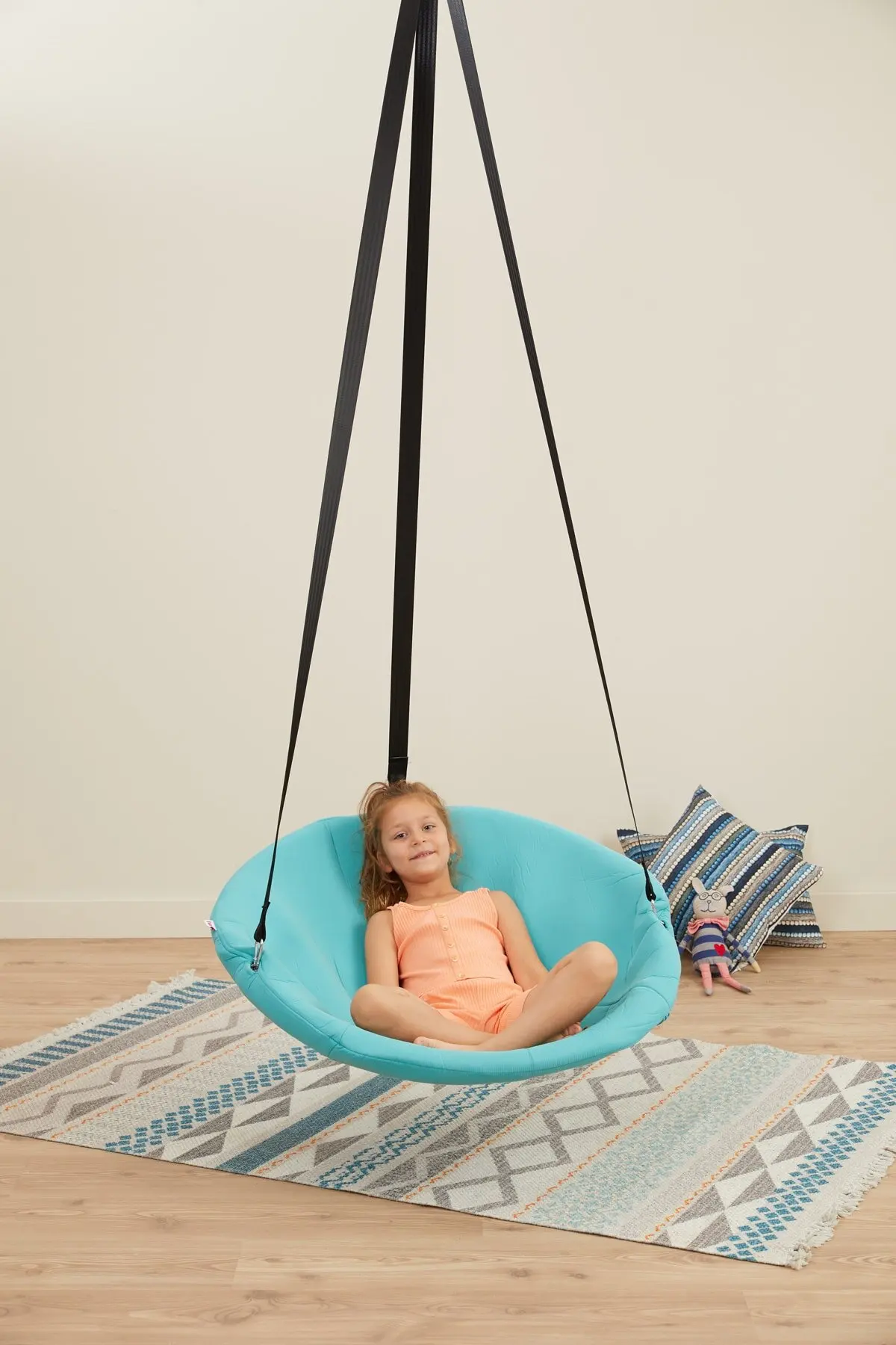 Altalena a nido da giardino 100 cm rosa per bambini adulti swing interno  esterno