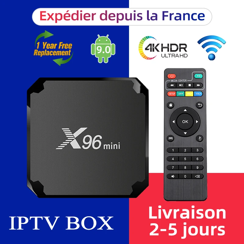 Boîtier TV 4K Boitier Android Tv X96Q® Boitier IPTV, Lecteur Multimédia De Diffusion En Continu Smart Android 10.0, 2GO RAM 16GO ROM, Boitier IPTV, WiFi, Avec Allwinner H313, Prend En Charge 4K