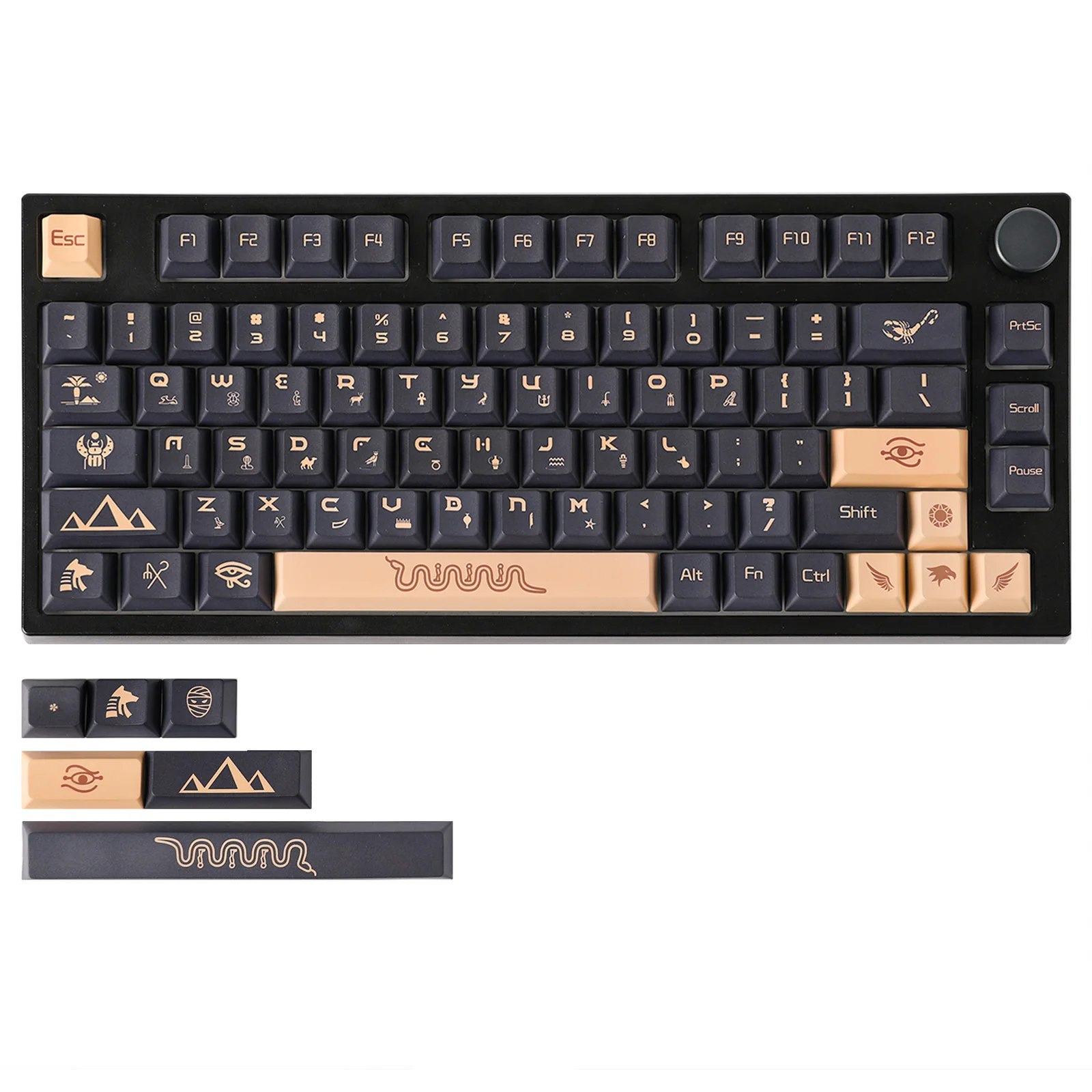 Epomaker-temple Keycaps Grupo Coleção Completa de Cherry-profile Dye Sublimation Pbt Keycaps para Ansi e Iso-uk Layouts - Imagem 3