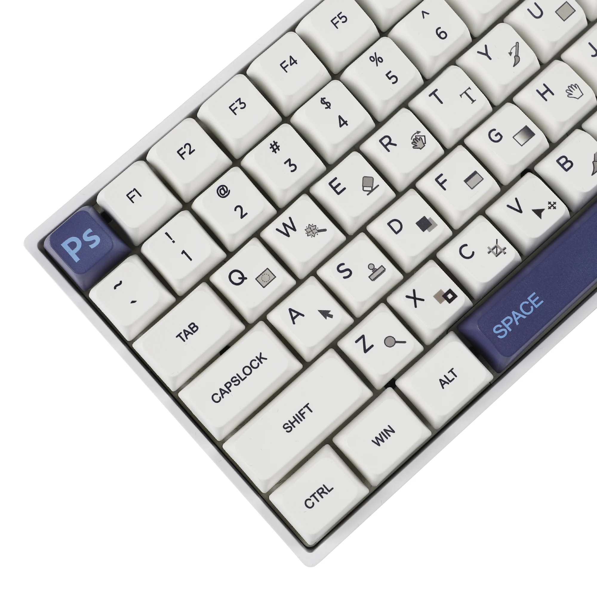Mda Profile Dye Sub Keycaps Ergonômico Grosso Pbt Keycap Conjunto para Photoshop Tkl Gk61 64 68 75 87 96 104 Gmmk mx Teclado 142 ps