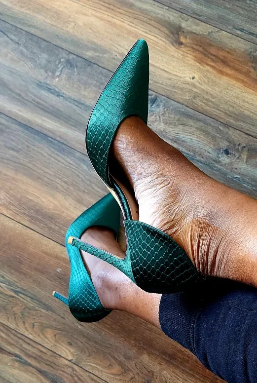 Stylish Flocking Pumps | Pointed Toe High Heels photo review
