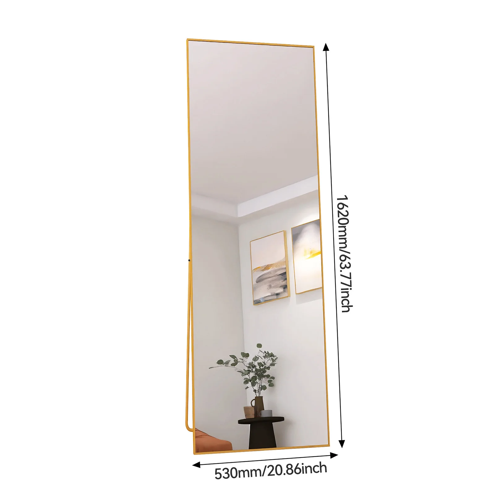 Rosahqnda Full Length Mirror 53x162cm Standing Mirror,Wall Mounted, Leanning, Floor Mirror,Full Body as Dressing Vanity Mirror