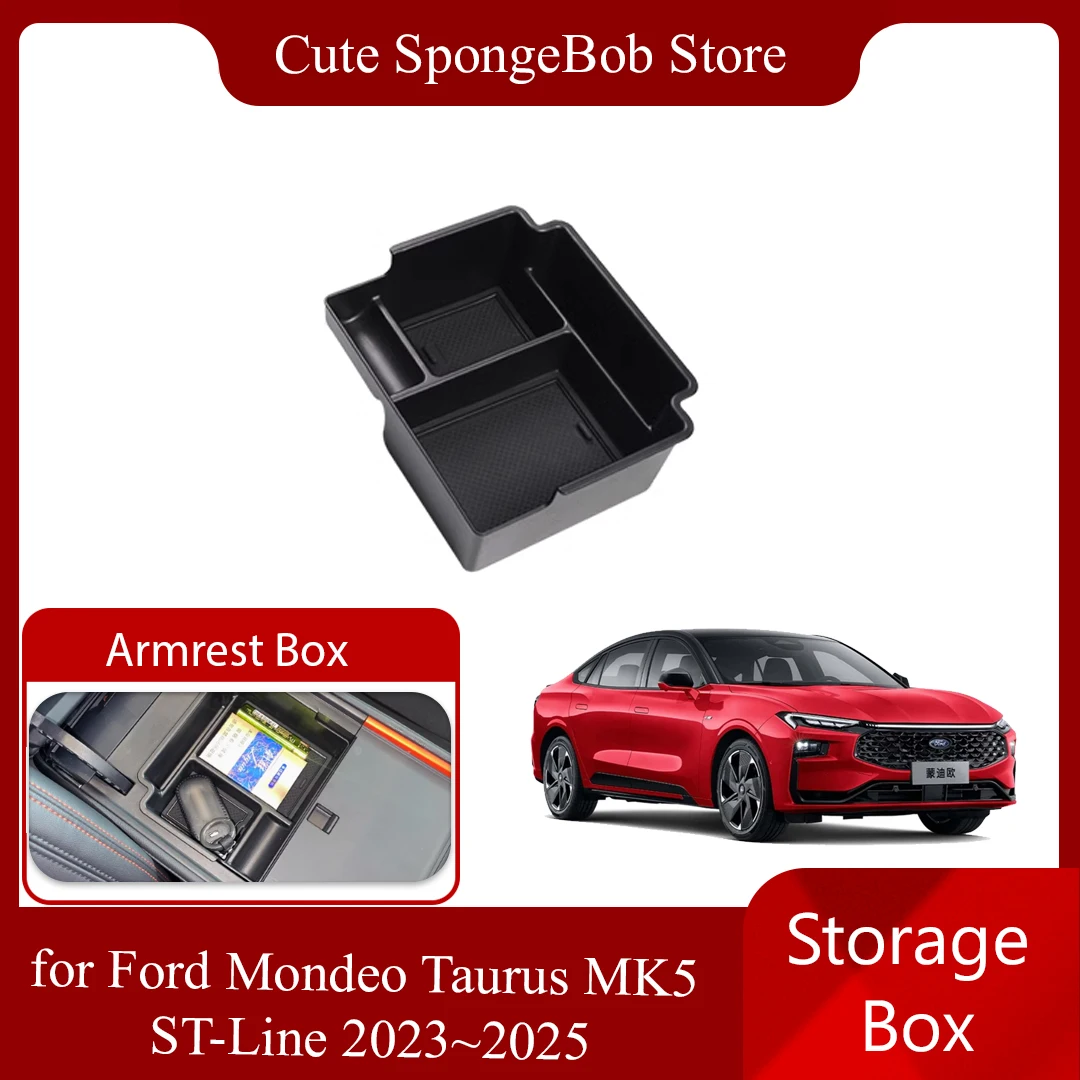 Car Storage Box for Ford Mondeo Taurus MK5 ST-Line 2023~2025 Armrest ...