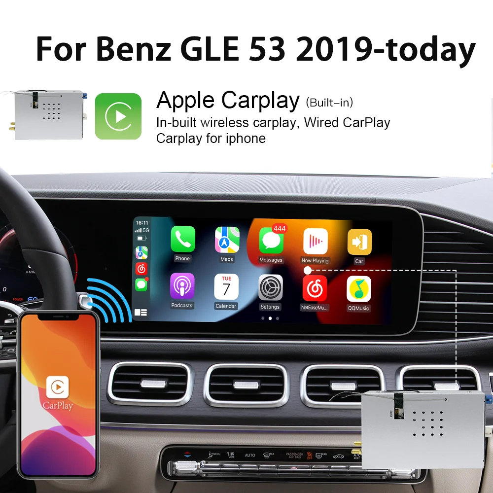 witup Air Carplay box Android interface Mercedes MBUX for GLE 2019 2020 2021 2022 MBUX NTG6.0