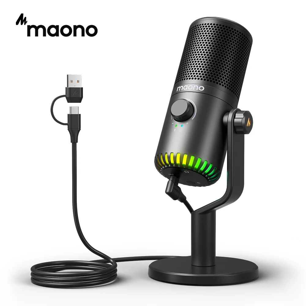 Maono do hier z USB mikrofon z adapterem typu C do telefonu PC Breath ...