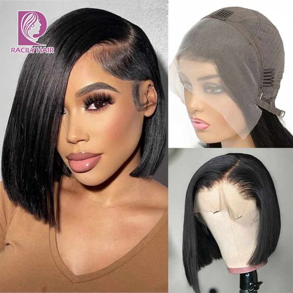 

Straight Bob Wig Lace Front Human Hair Wigs For Women Brazilian Human Hair HD Lace Frontal Wig Natural 13X4 Frontal Human Wig