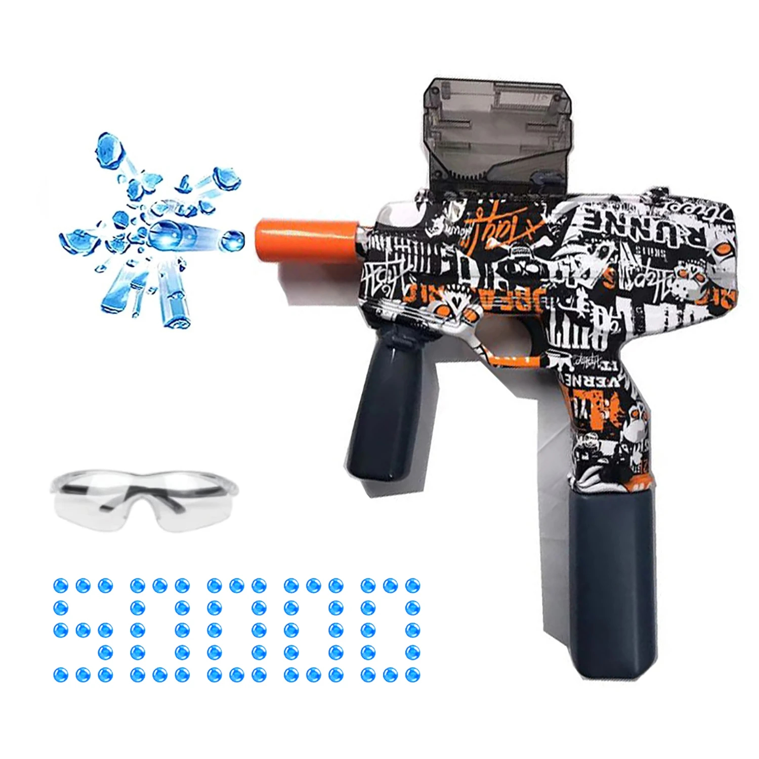 Mp9 Submachine Gun Toy Electric Gel Ball Blaster Gel Shooter Gun Weapon