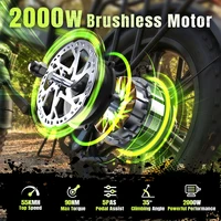 Vélo électrique DEEPOWER H20Pro 2000W, batterie LG 48V 25Ah, vélo électrique pliable à pneus larges, 55 km/h, tout-terrain, vélo électrique pour adultes, frein hydraulique 2
