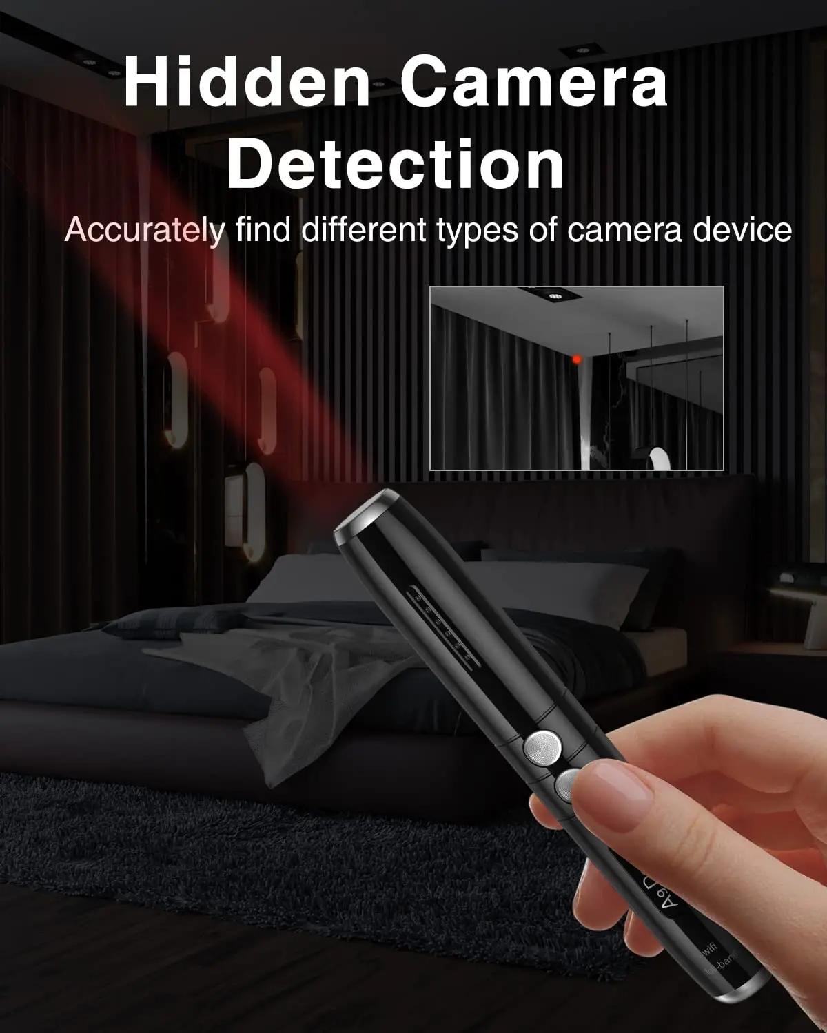 Detektor Kamera Tersembunyi Perangkat Detektor Bug Nirkabel