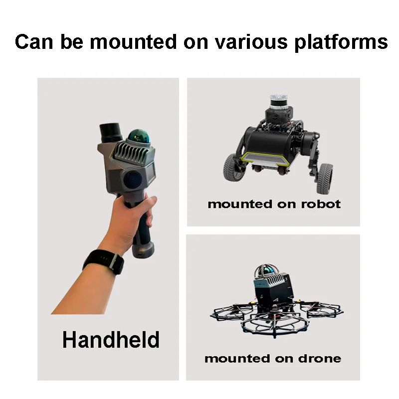 POV 고품질 3D 레이저 스캐너, 휴대용 라이다 컬러 포인트 클라우드, 고도로 통합된 카메라 드론 액세서리