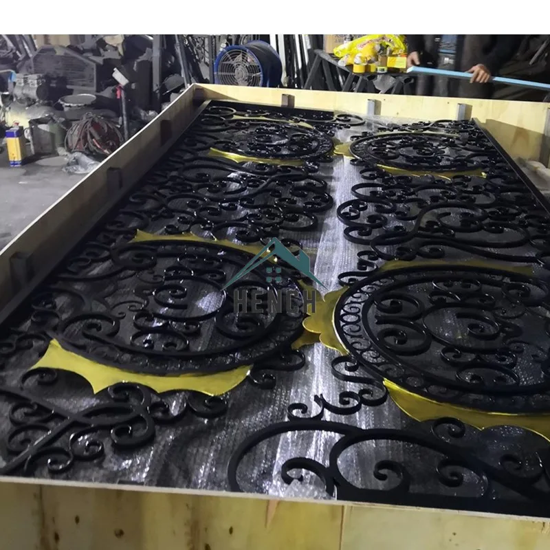 Black Piant Steel Metal Wrought Iron Gates Design Near Me China Manufacturers Suppliers 6