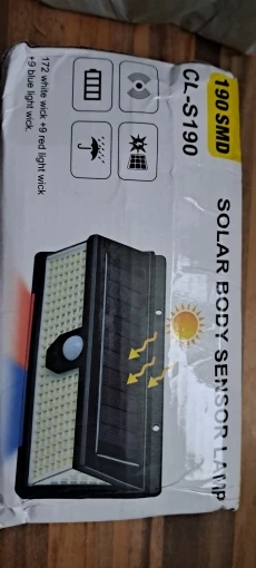 190led Solar Led Light Outdoor Garden Decoration Wall Lamp With 4 Mode IP65 Waterproof Solar Motion Sensor Light For Yard Door photo review