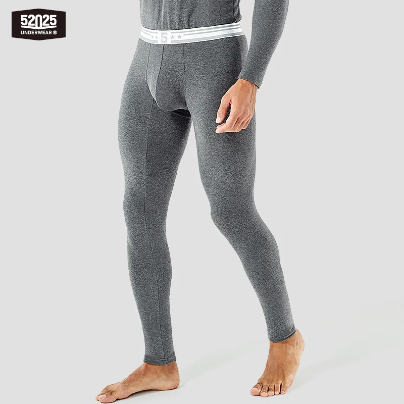 52025 Men Thermal Underwear Warm Cotton Fleece-lined Nano Velvet Soft Comfortable Long Johns Comfortable Cotton Base Layer