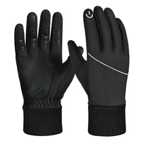 MOREOK Early Winter Thermal Gloves,Polar Fleece Touchscreen Warm Glove Anti-slip Driving,Riding,Running,Bike Cycling Gloves Men 1