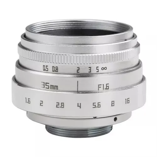 Ycs C-포트 라이브 렌즈 35mm F1.6 25mm F1.8 매크로 인물 고정 초점 마이크로 싱글 필름 헤드 (4K 카메라용)
