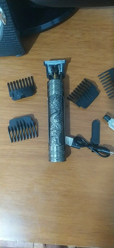 Máquina De Cortar Cabelo Parágrafo Barba Masculina Designer Aleatório Elétrico Profissional photo review