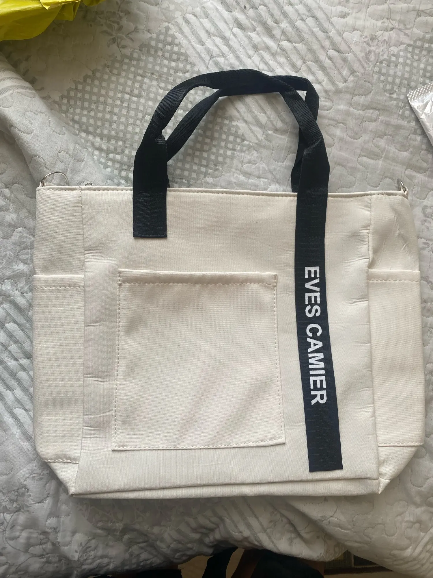 Bolso de mano informal de gran capacidad, bolso de lona impermeable de nailon, bolsos de mensajero simples de moda para colegiala, novedad de 2024 photo review