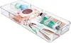 Clear Plastic Divided Vanity Organizer. Storage Tray with 5 Compartments for Cosmetics, Makeup and Accessories 5